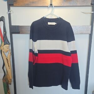 Men's Classic Old Money Knit Crewneck Sweater - Navy, Red, White (🛍 6/$36)